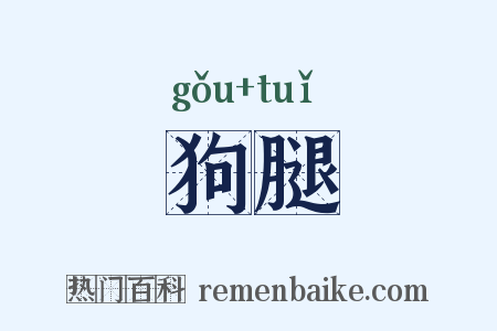 狗腿是什么意思的图片